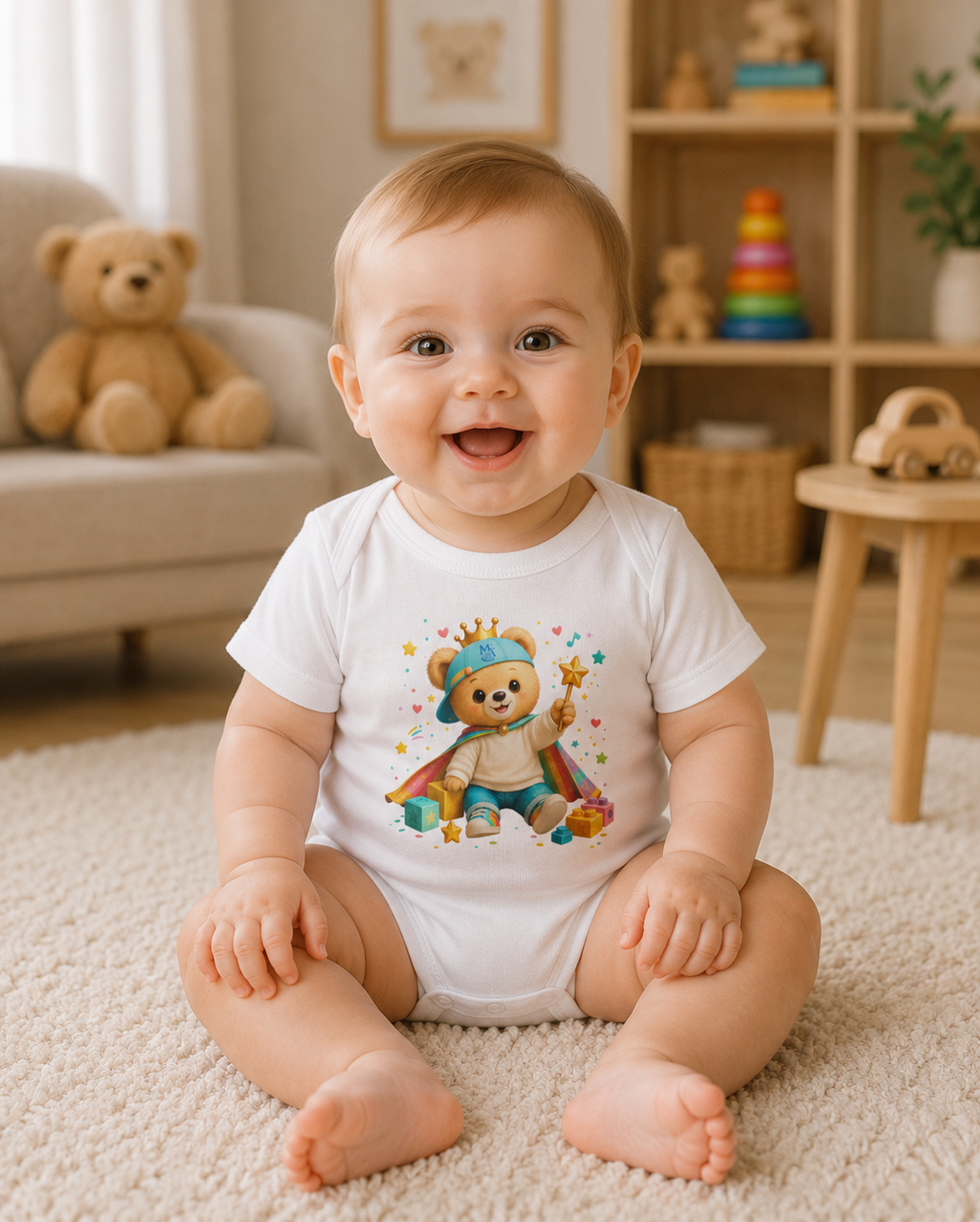 Mini Abelli Royal Teddy Baby Bodysuit