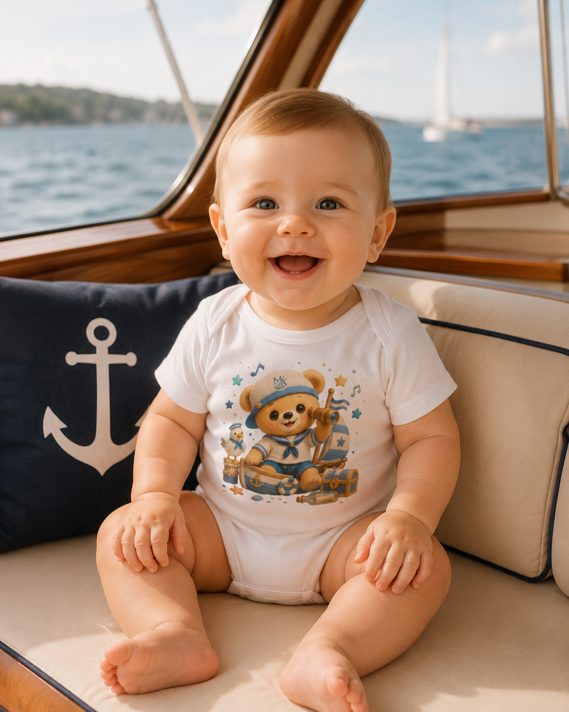 Mini Abelli Royal Teddy Baby Bodysuit
