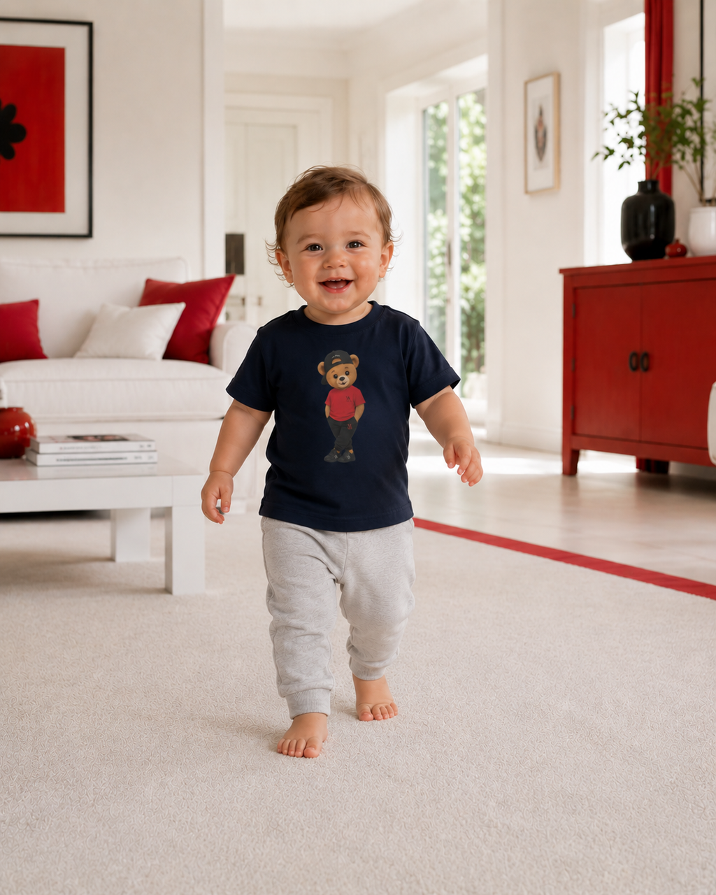 Mini Abelli Baby T-Shirt | Luxury Soft Cotton Jersey Tee for Babies