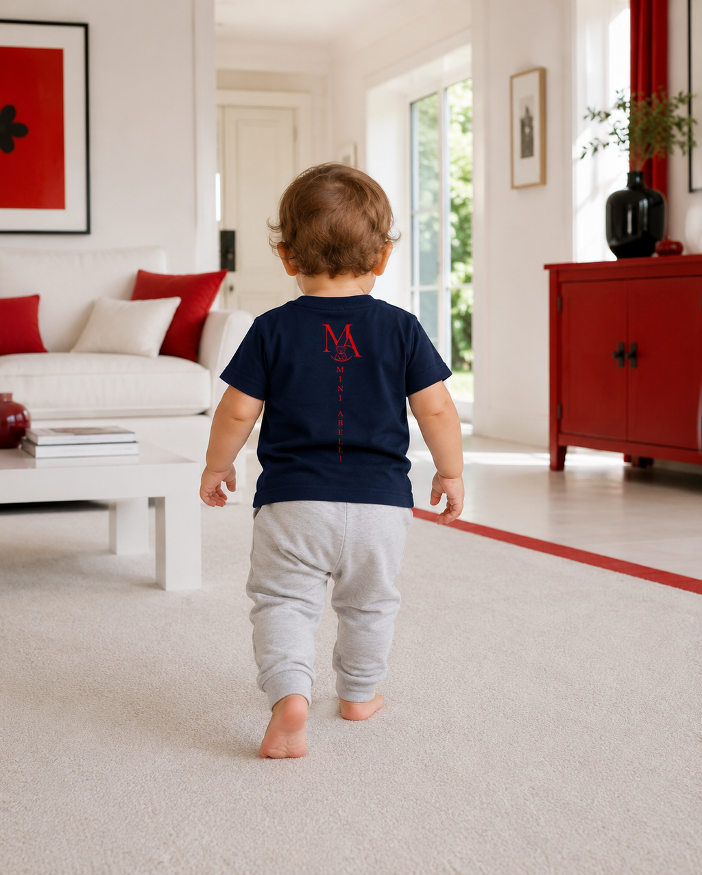 Mini Abelli Baby T-Shirt | Luxury Soft Cotton Jersey Tee for Babies